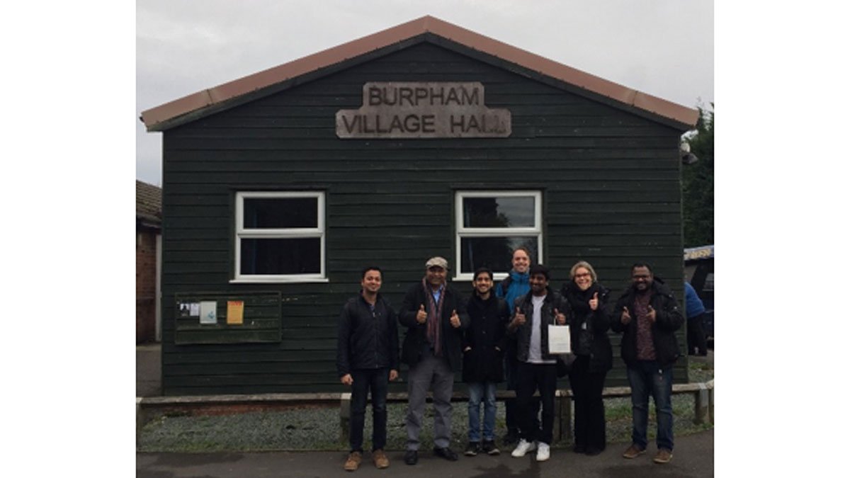 People standing outside the Burpham Community Association