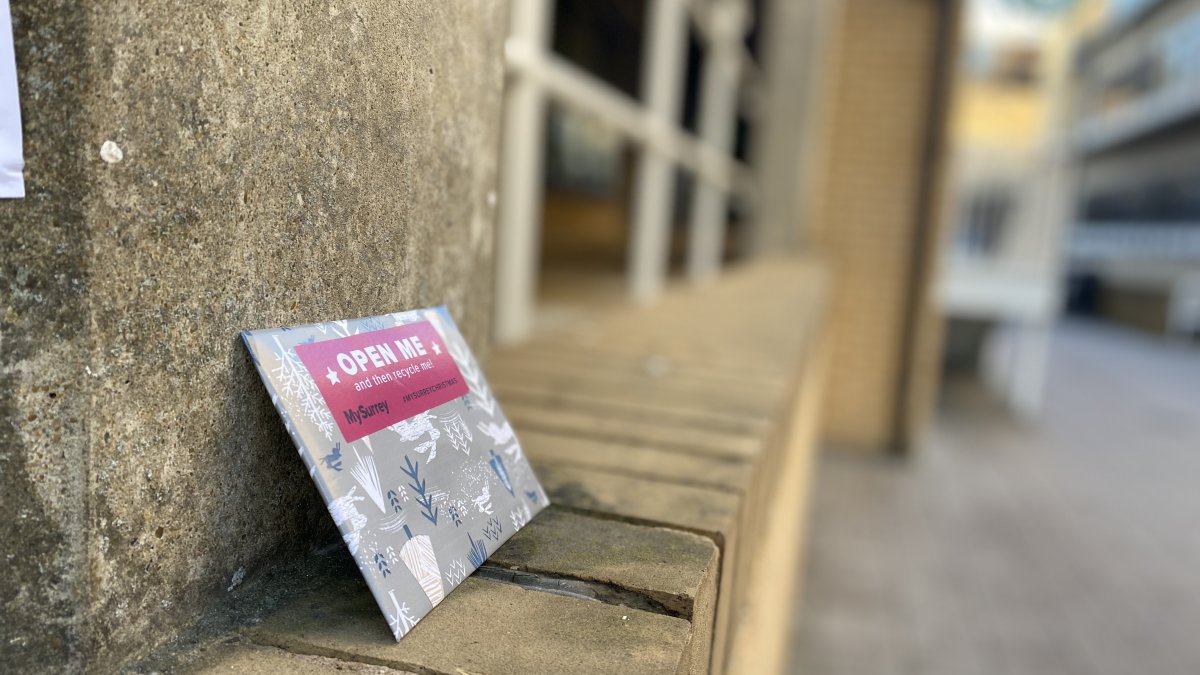 Lucky postcards hidden around campus