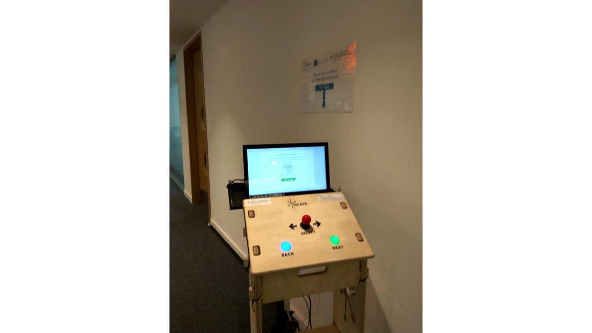 An interactive display in the Guildford Borough Council building