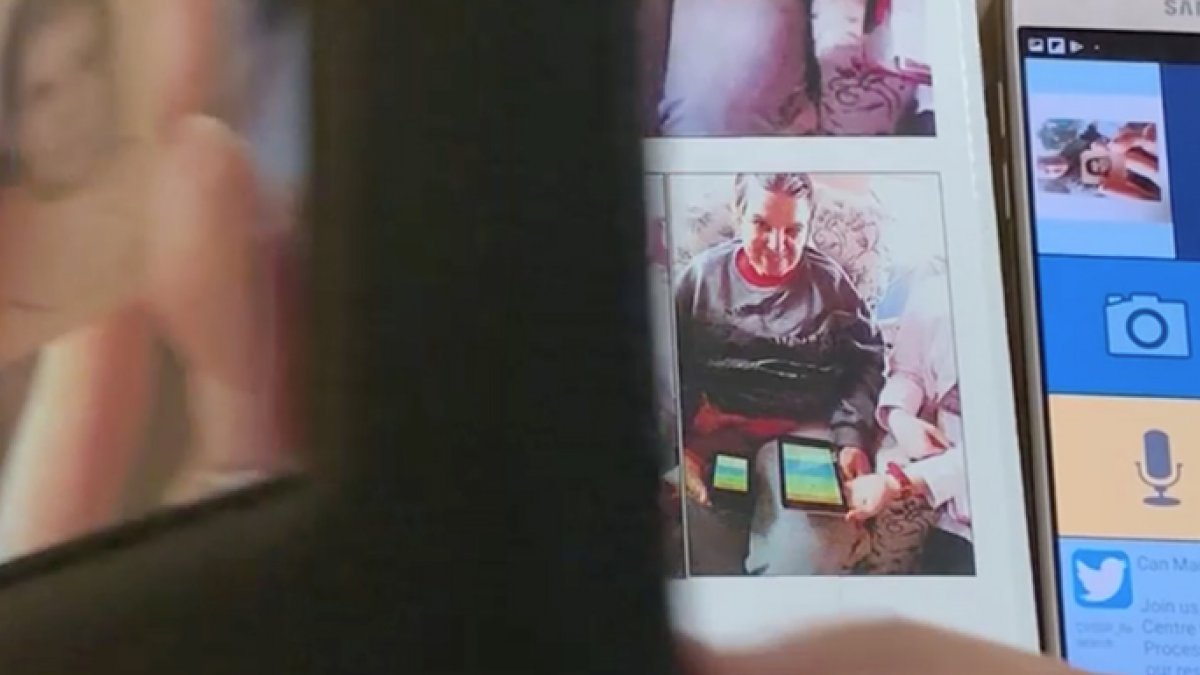Photo album next to mobile phone