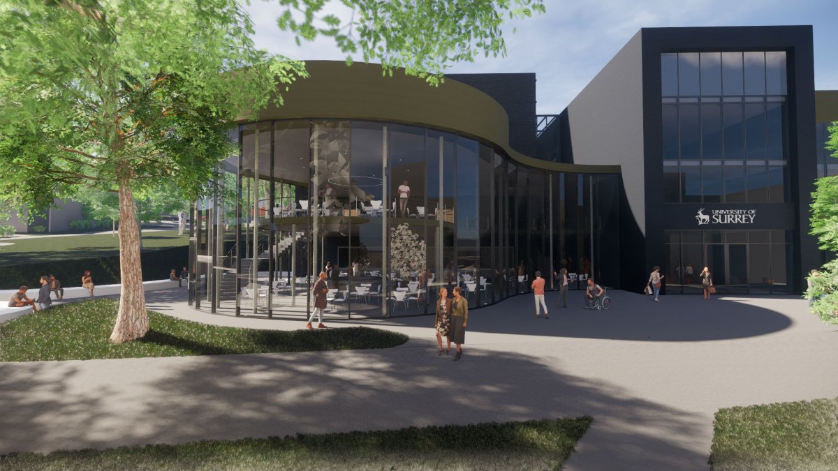Entrance and forecourt to proposed new building