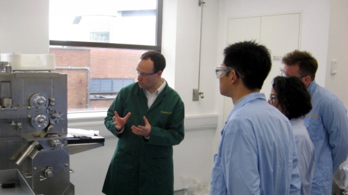 Staff being shown some equipment