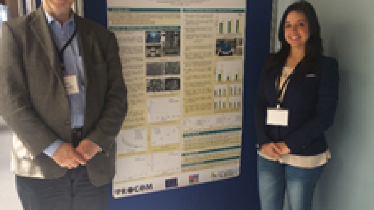 Serena Schiano standing in front of her winning poster