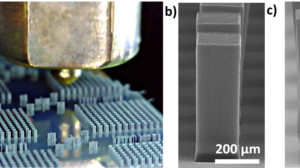 Patterned CNT pillars