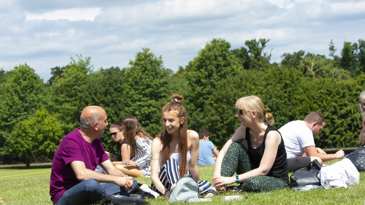 Family at the open day