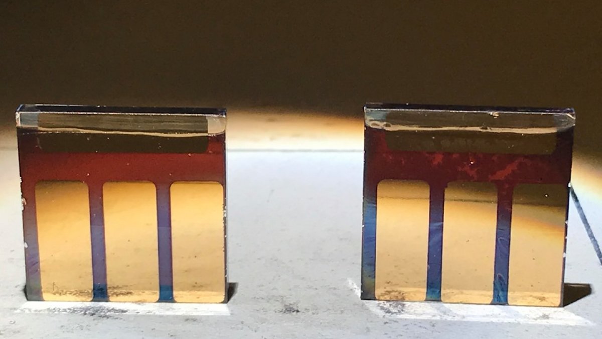 Triple cation perovskite solar cells