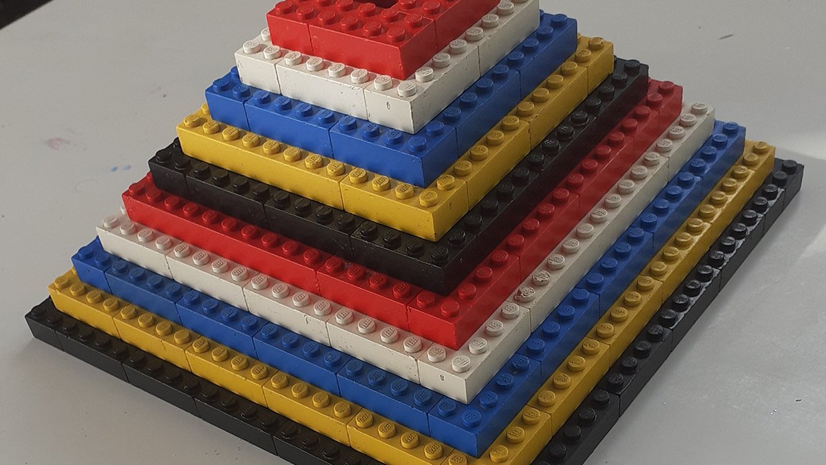 A LEGO pyramid