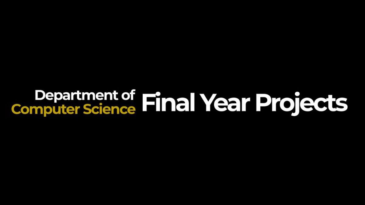 Department of Computer Science final year projects video screenshot