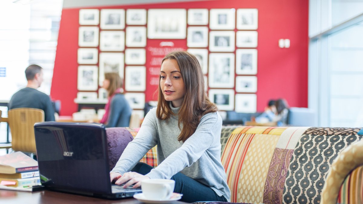 Student on laptop