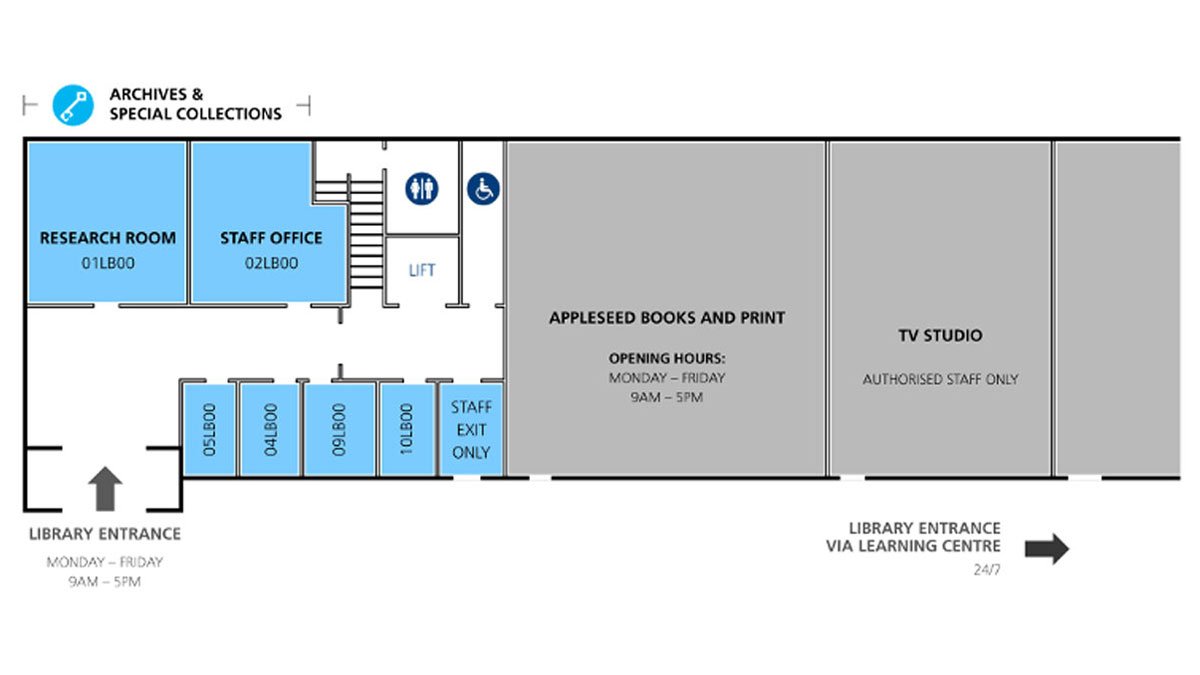 Ground floor floorplan of the Library