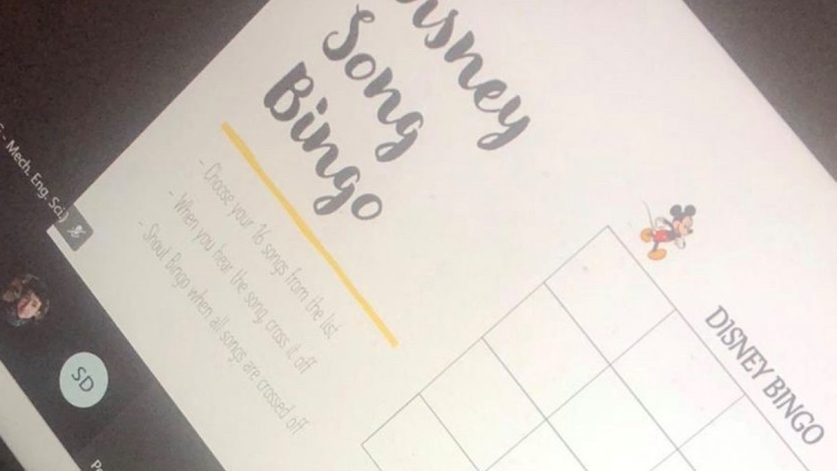 Disney Song Bingo quiz