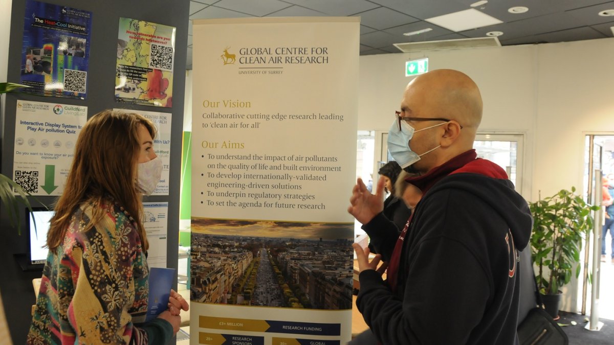 Visitor at GCARE stand