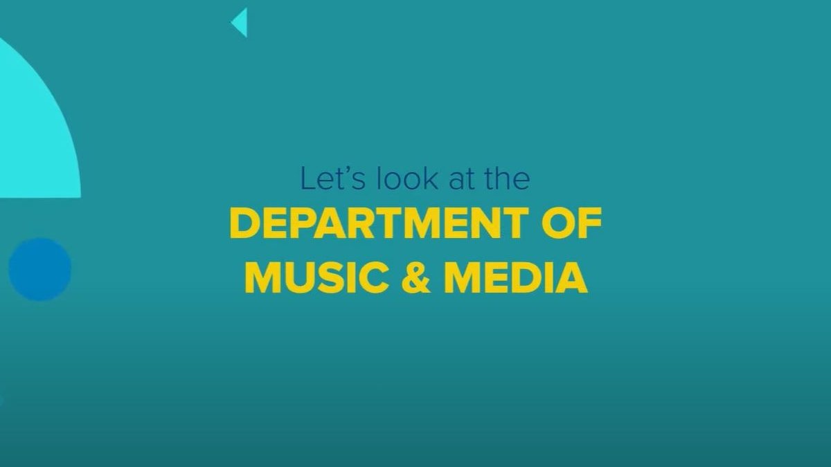 Let's have a look at the department of music and media facilities