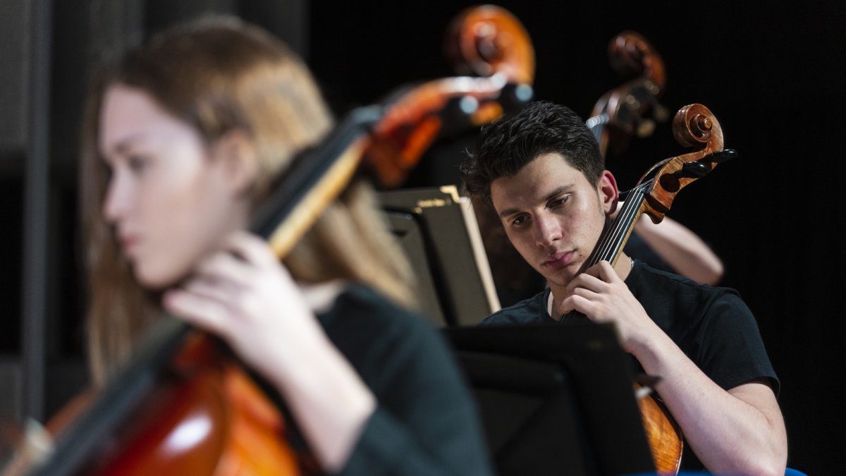 Music students rehearsing 