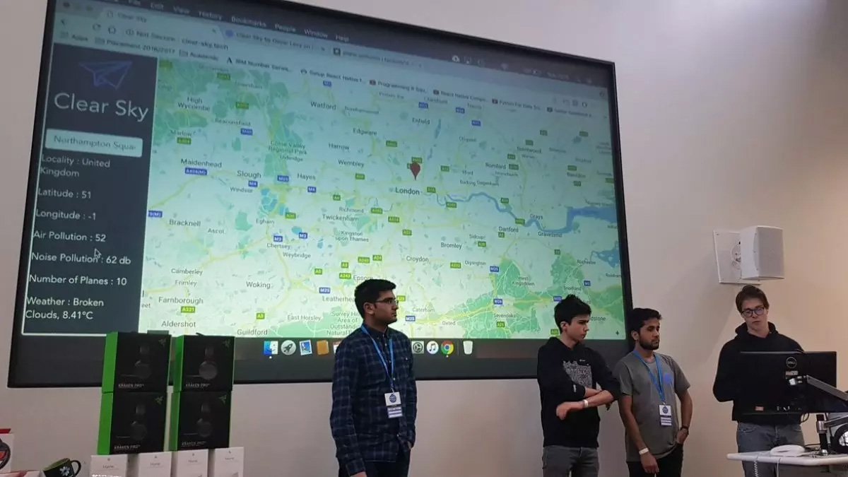 Surrey students at the HackCity 2018 competition
