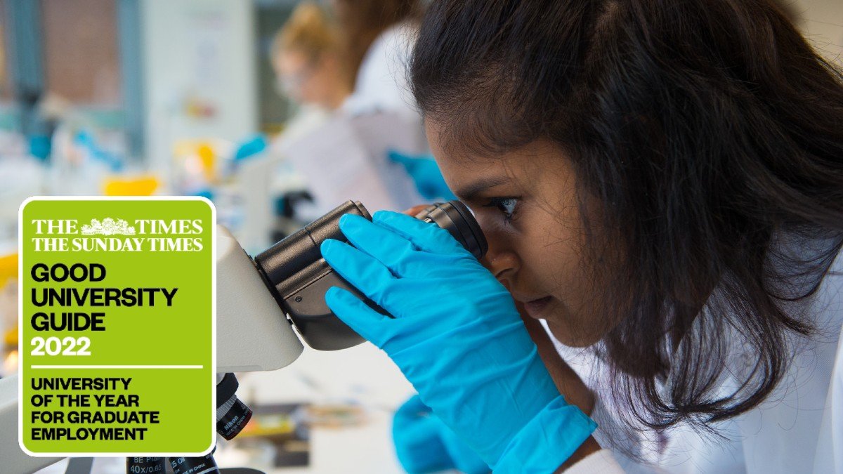 Surrey has been named as ‘University of the Year for Graduate Employment’ in the Times/Sunday Times Good University Guide for 2022