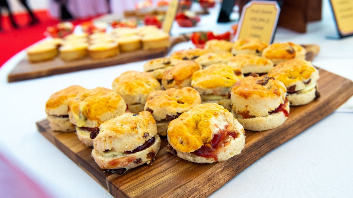 A board full of scones