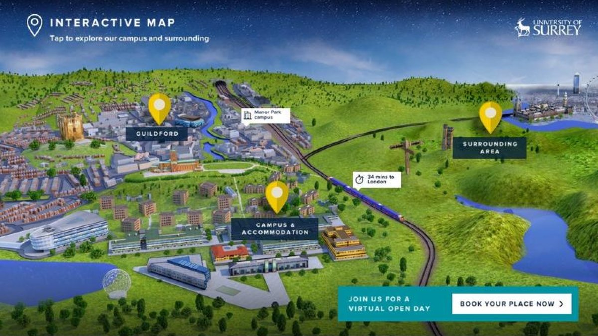 Virtual reality campus tour image