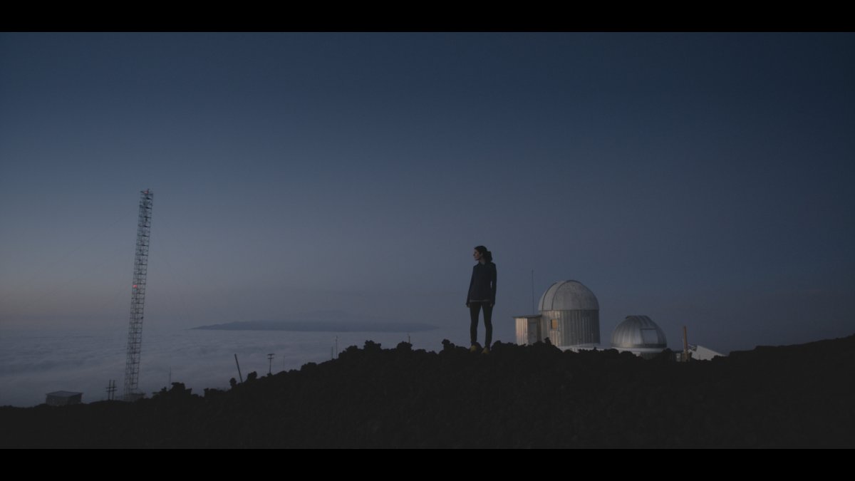 Michelle standing at Mauna Loa Observatories