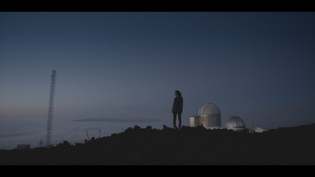 Michelle standing at Mauna Loa Observatories
