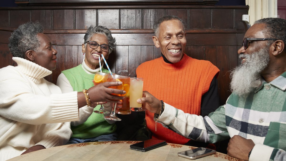 People chatting in pub