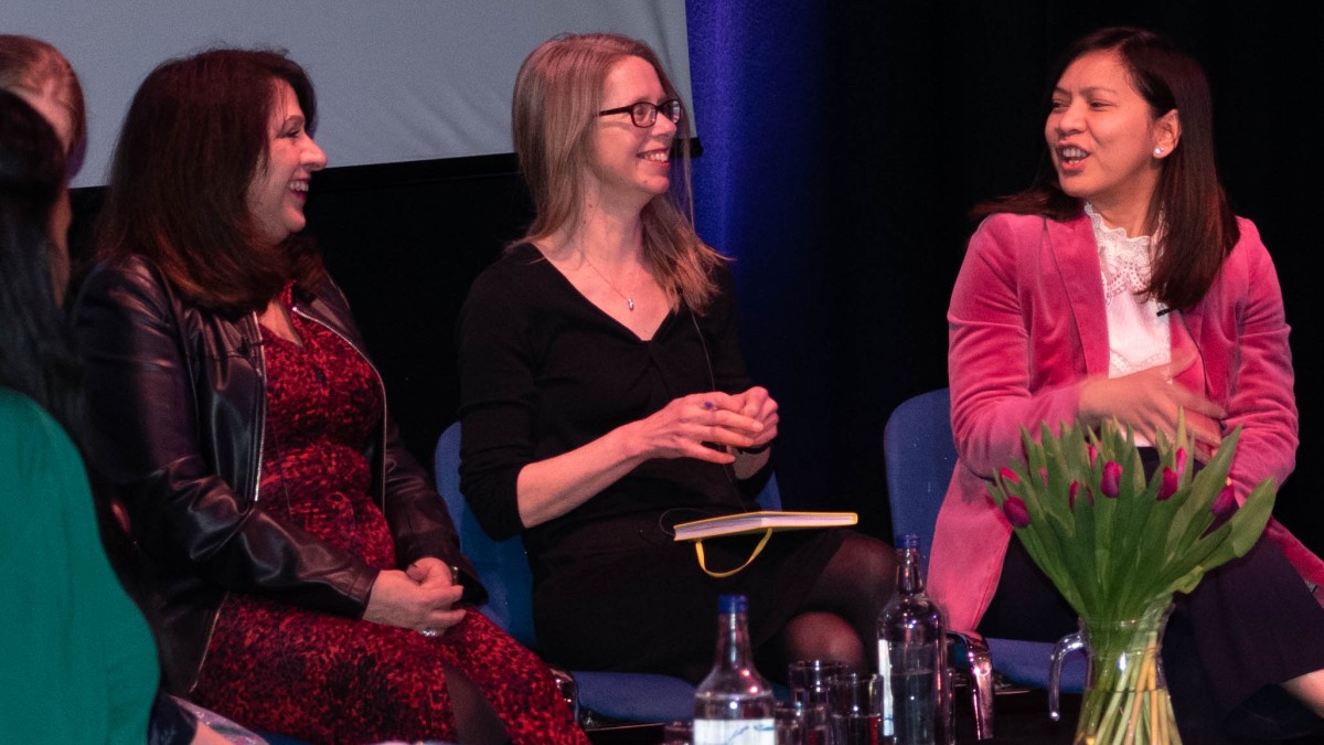 a group of women laughing