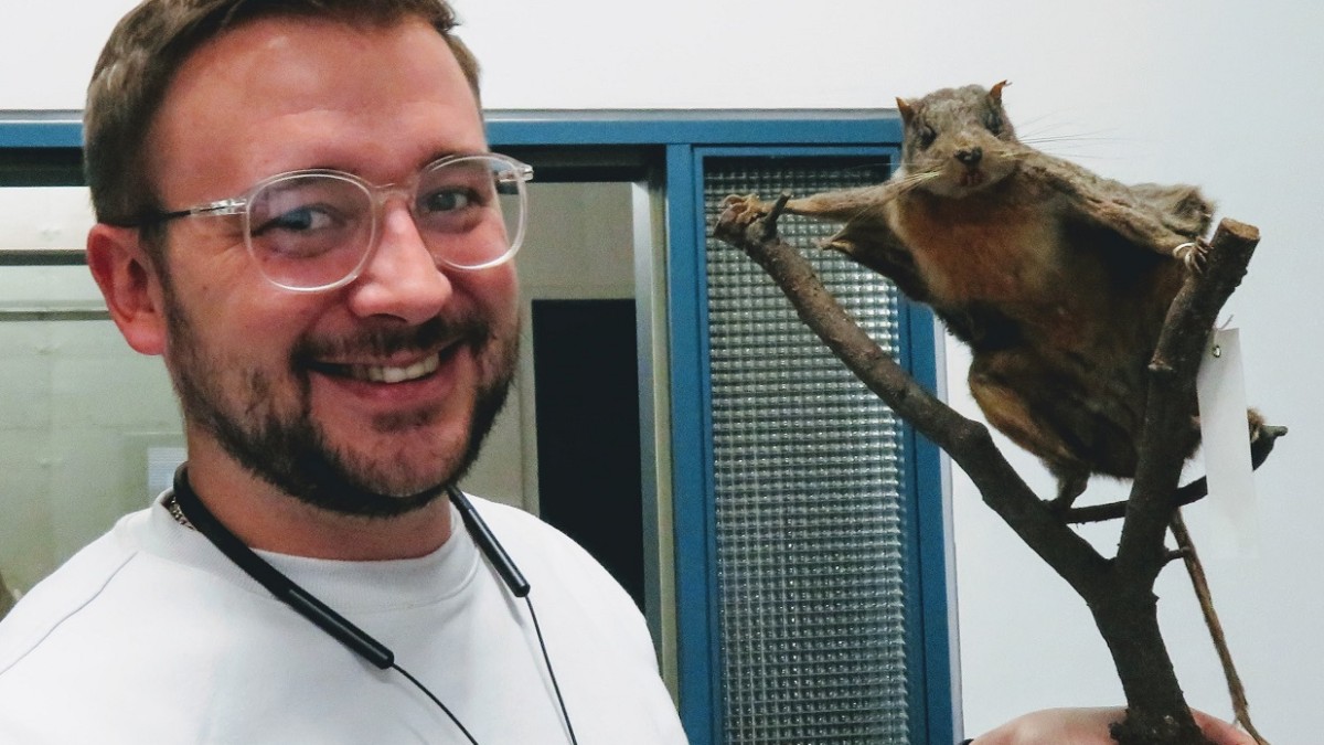 Siddall with flying squirrel