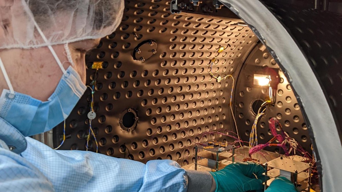 Tommy working in the ESA workshop