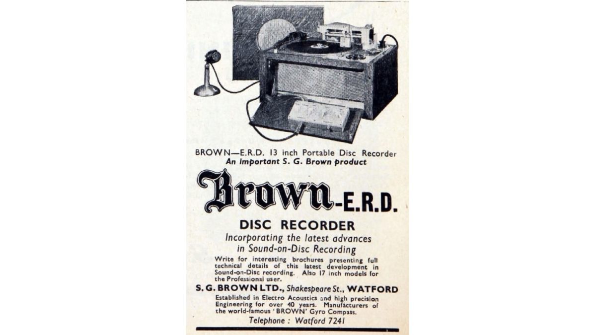 A 1949 advert for the Brown ERD