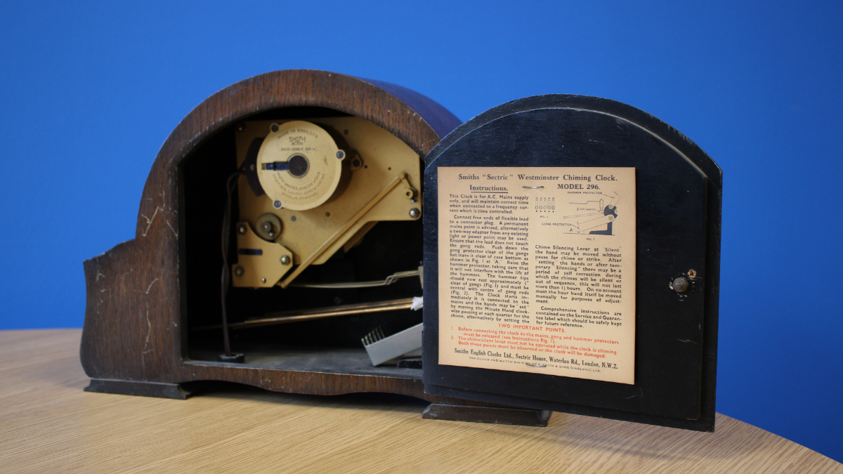 Internal view of the clock