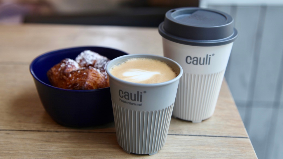 Reusable Cauli cups at breakfast