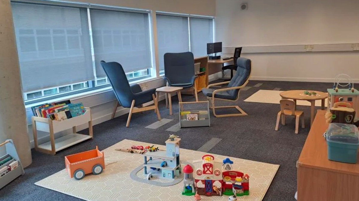 Family study room in library