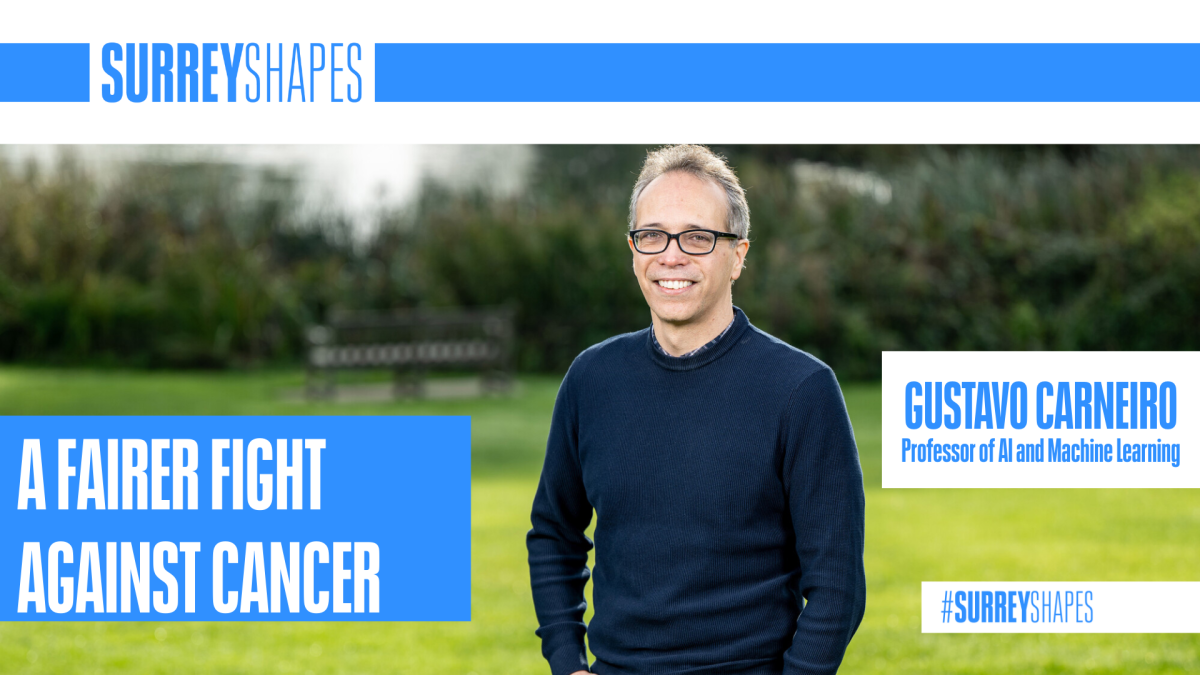 A "Surrey Shapes" branded profile picture of Gustavo Carneiro 