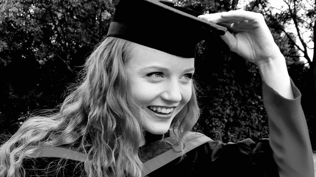 Harriet Slater on her graduation day.