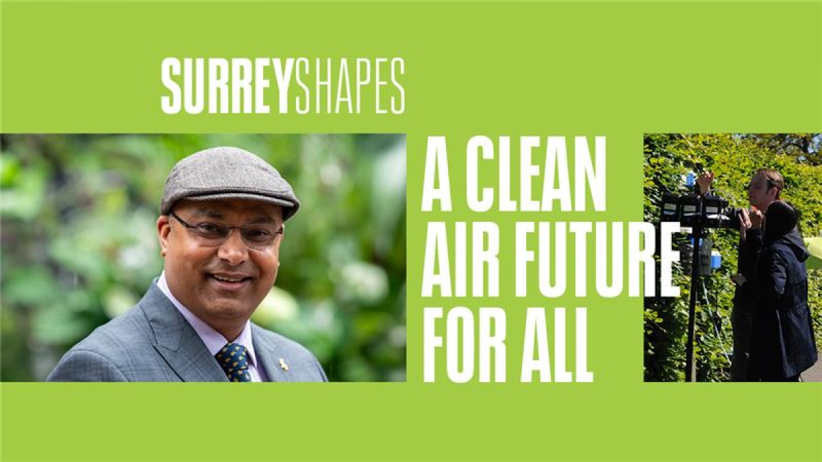 Professor Prashant Kumar's headshot image with the title 'A clean air future for all'