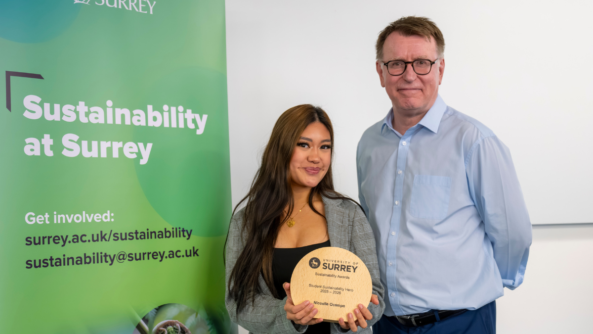Nicoelle Ocampo receives Student Sustainability Hero award