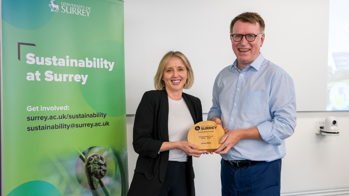 Jenny Kelly receives Sustainability Hero award