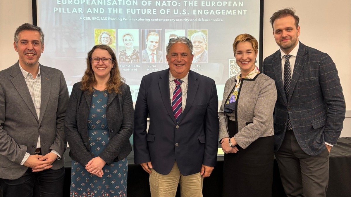 Professor Amelia Hadfield, Professor Theofanis Exadaktylos and Dr Laura Chappell with Paul Taylor and Juraj Majcin