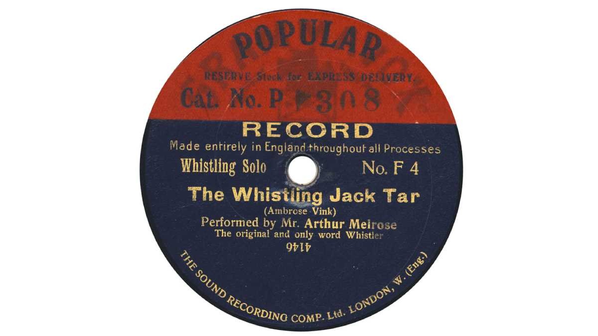Popular - Whistling Solo - the Whistling Jack Tar - performed by Mr Arthur Melrose