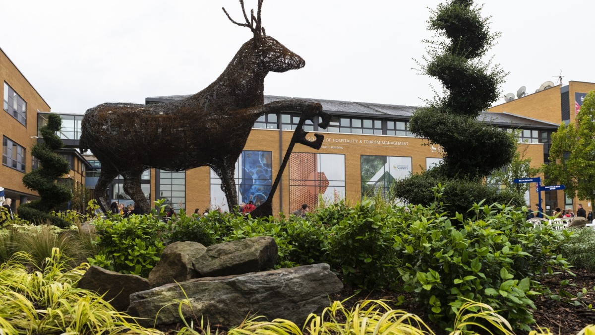 The stag sculpture