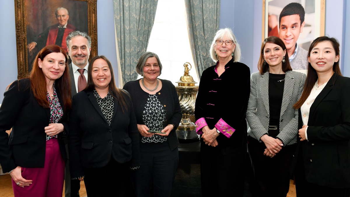 University of Surrey Centre for Translation Studies team accepting Threlford Cup at Chartered Institute of Linguists 2026 awards