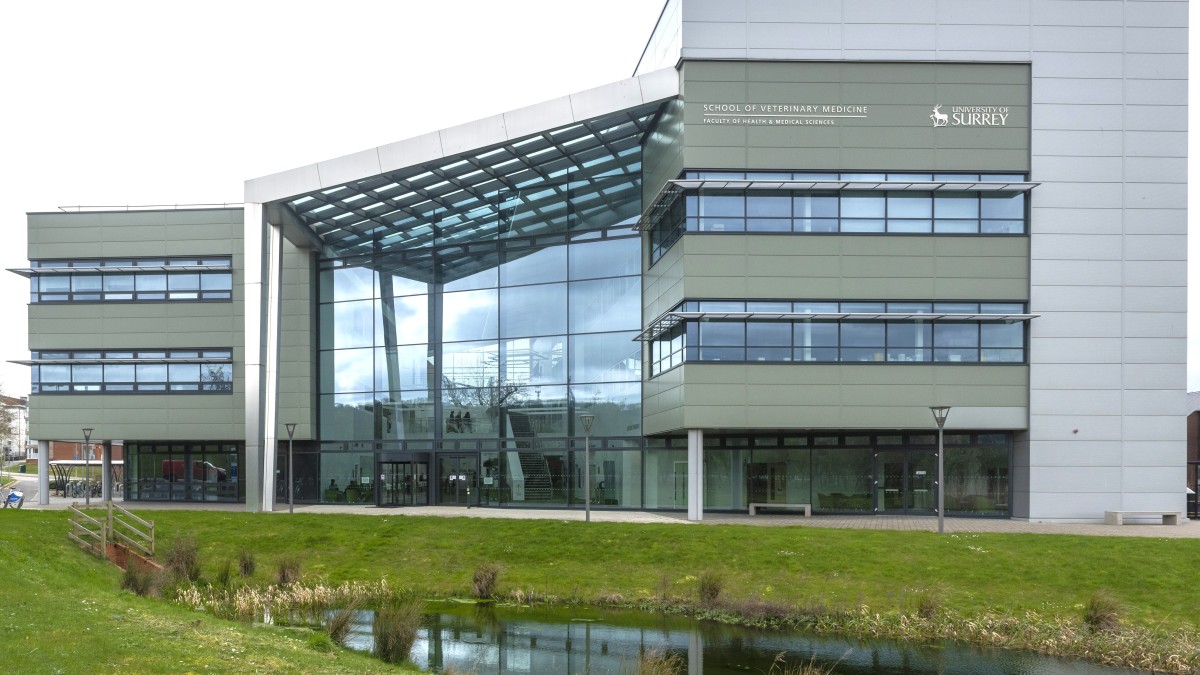 The main building of Surrey's School of Veterinary Medicine.
