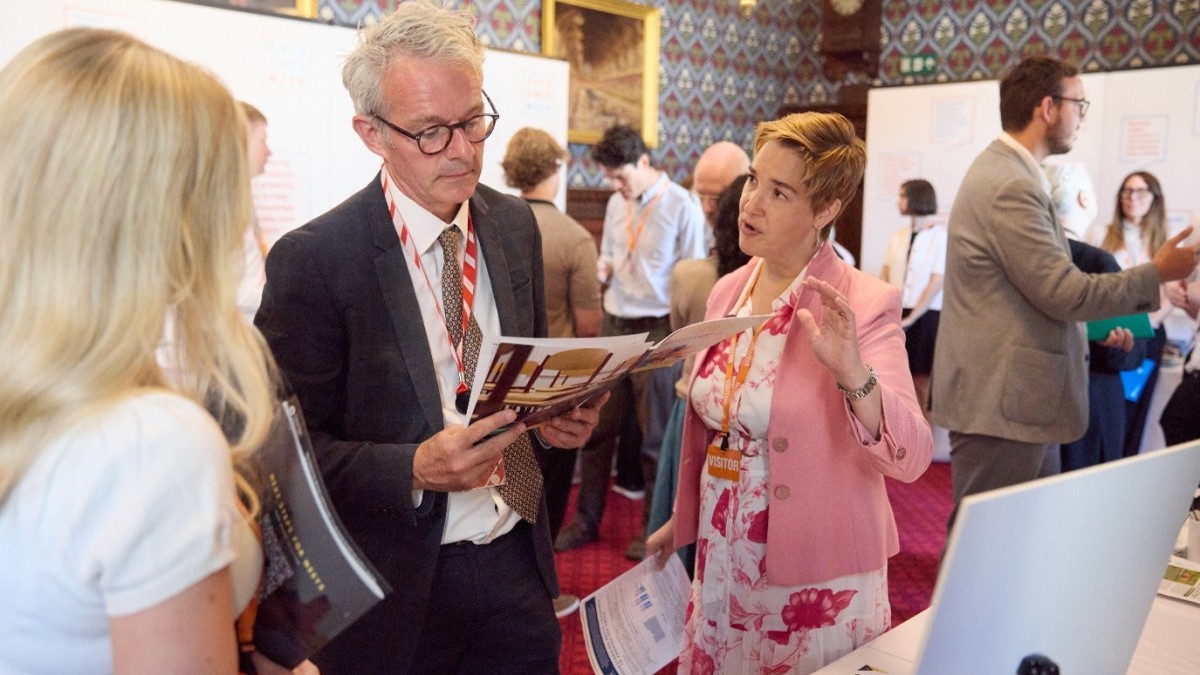 Professor Amelia Hadfield and Megan Ward with Lord Hampton