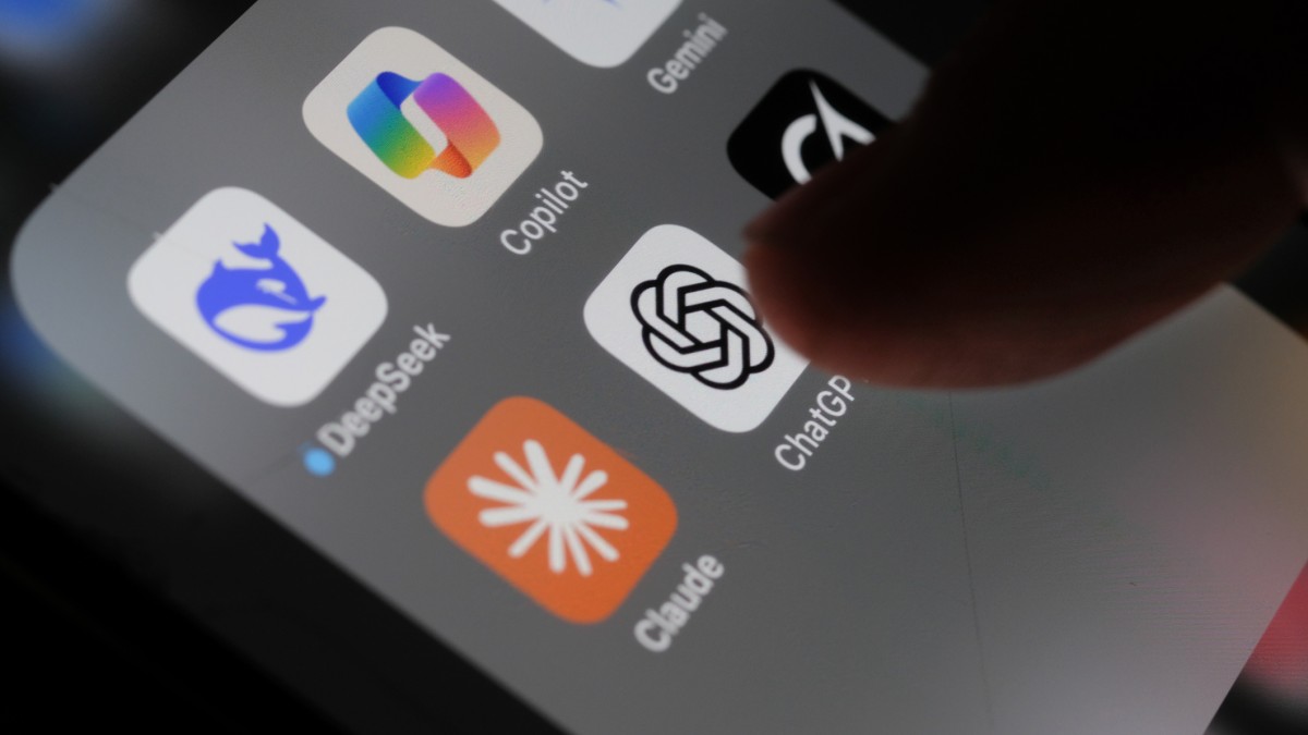 Thumb hovering over Chatgpt icon on smart phone