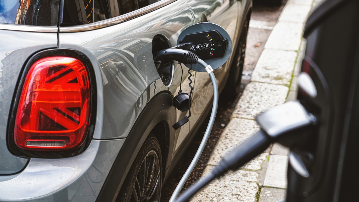 Electric vehicle during charging