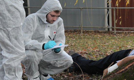 Students at scene