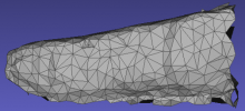 Meshed compressed breast