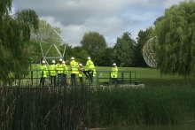 A group of Surrey Undergraduate students during the DAD Project- construction day