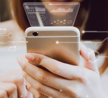 Person holding a mobile