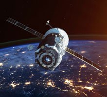 A satellite in space